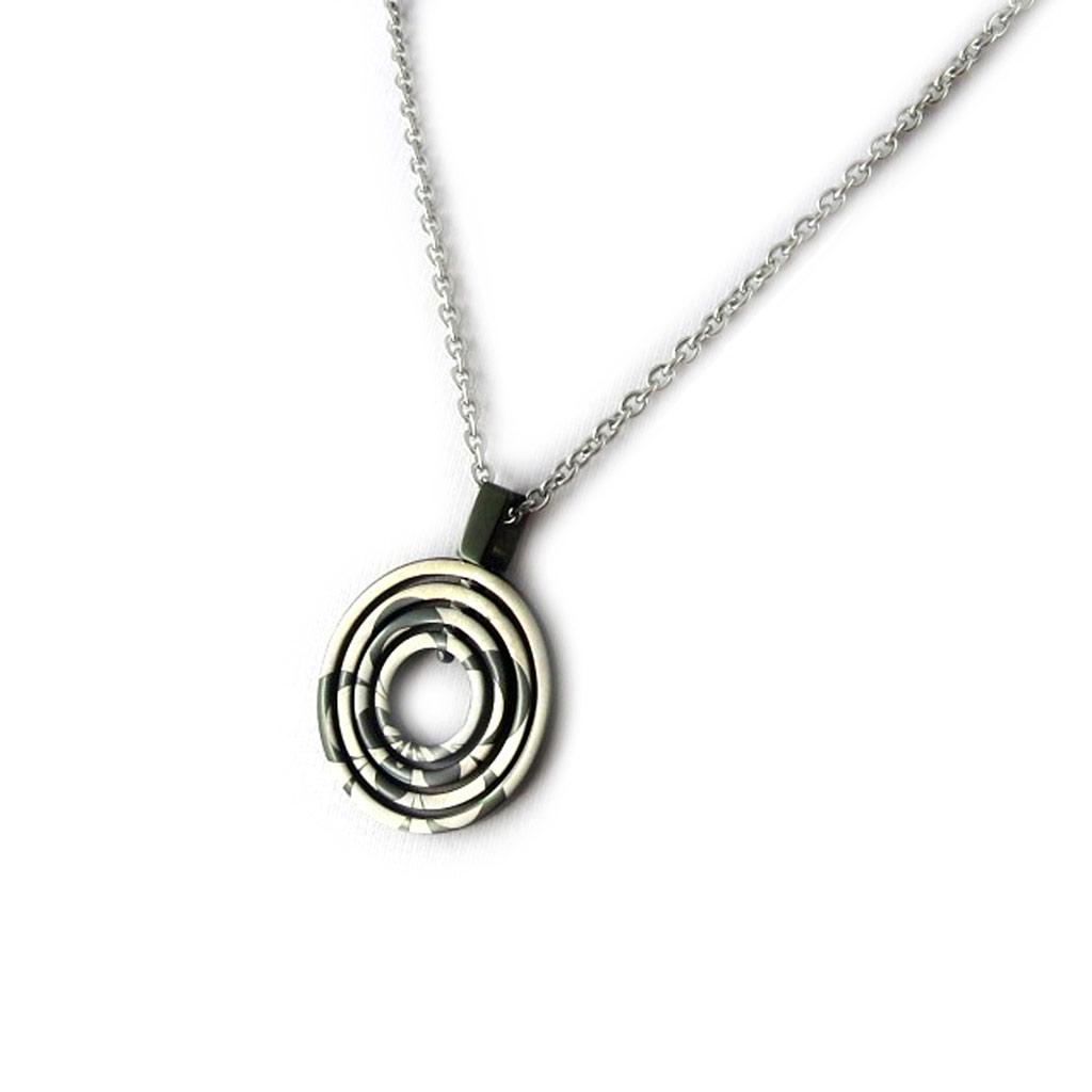 Altesse [L1914] - Collier acier 'Calypso' noir gris