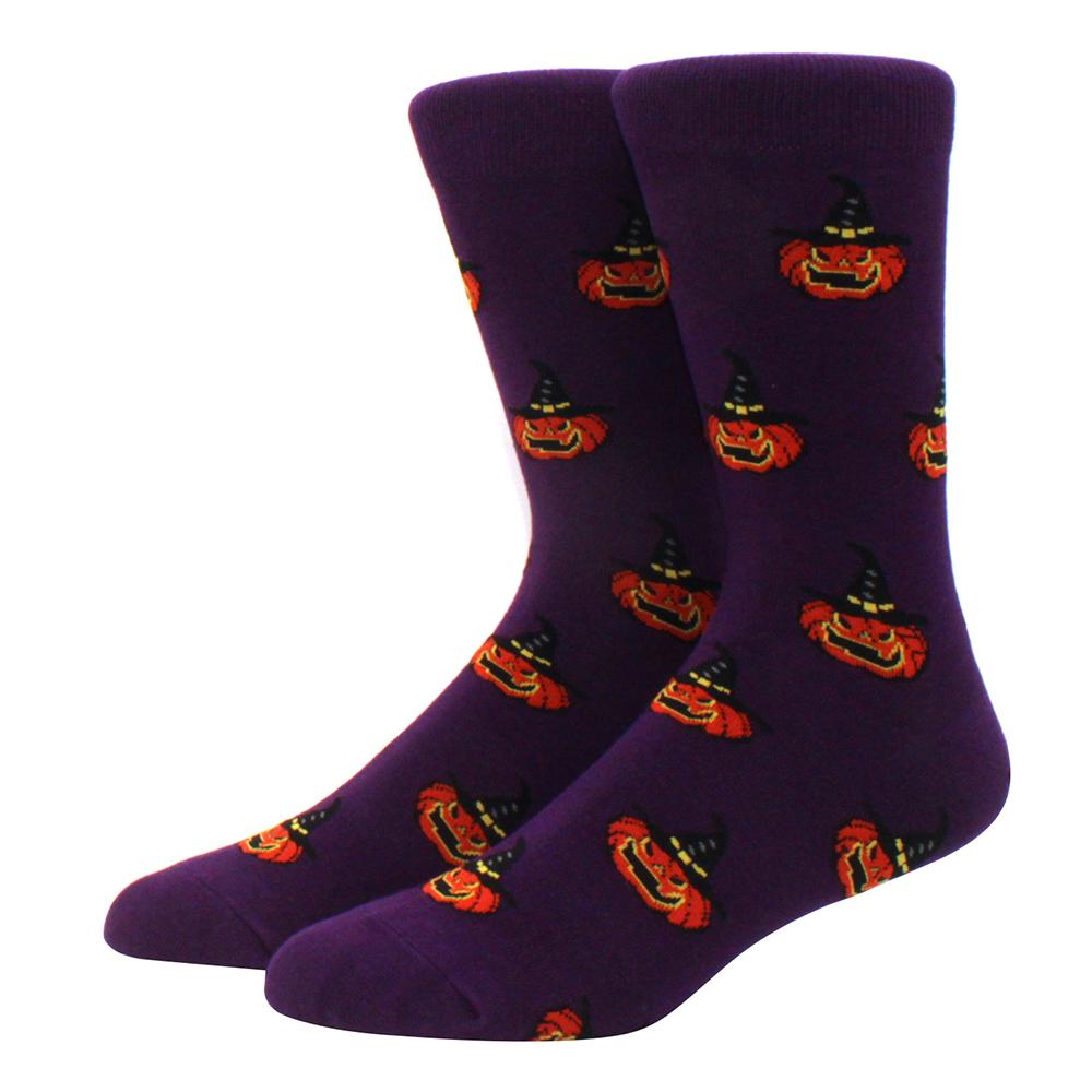 brand new men's socks colorful combed cotton crew socks Jacquard striped knee high socks for Funny men business casual dress