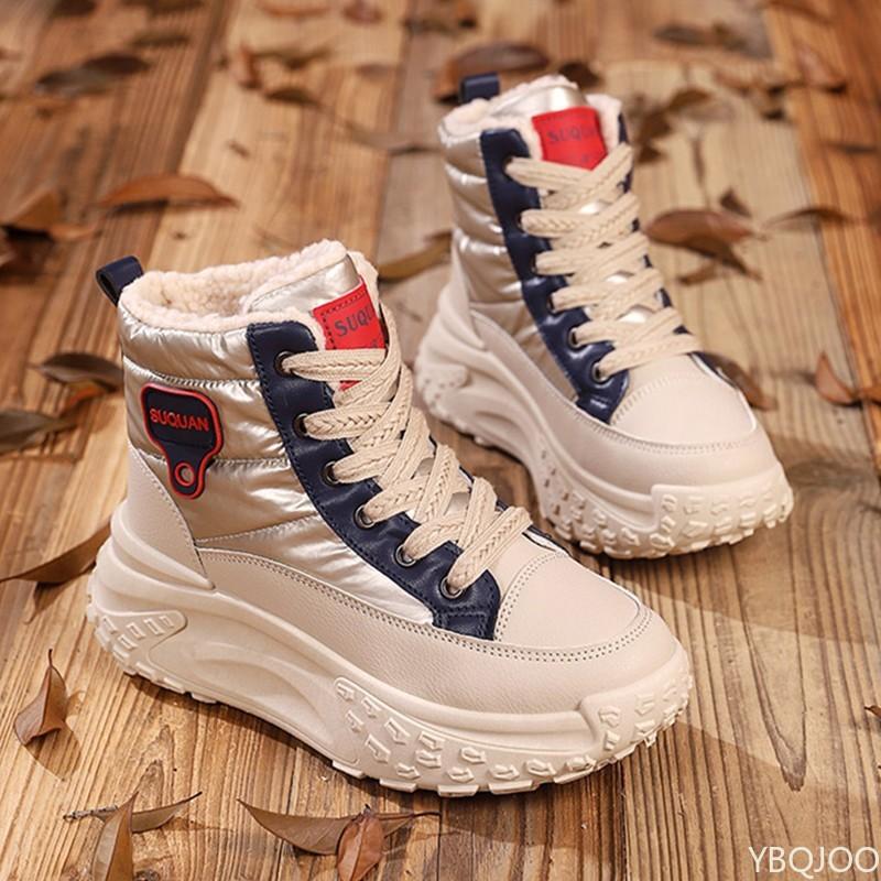 Fashionable Versatile Snow Boots Women Winter Warm Cotton Shoes Thick Soles Increased Height Casual Comfortable Short Boots