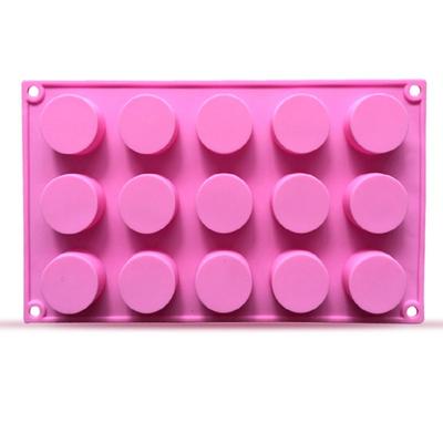 Moule en Silicone Rond Forme Cercle pour Fondant, Gâteau, Outils de Cuisson, Bonbon, Gelée, Moule pour Fabrication DIY, Fournitures Moules Savon Fait Main, 15 Cavités