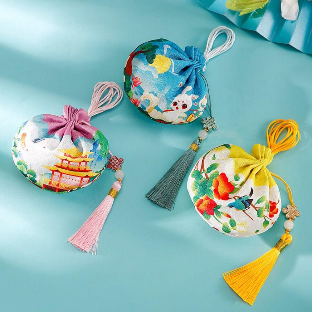 Printing Dragon Boat Festival Sachet with Tassel Women Jewelry Bag  Car Home Decor