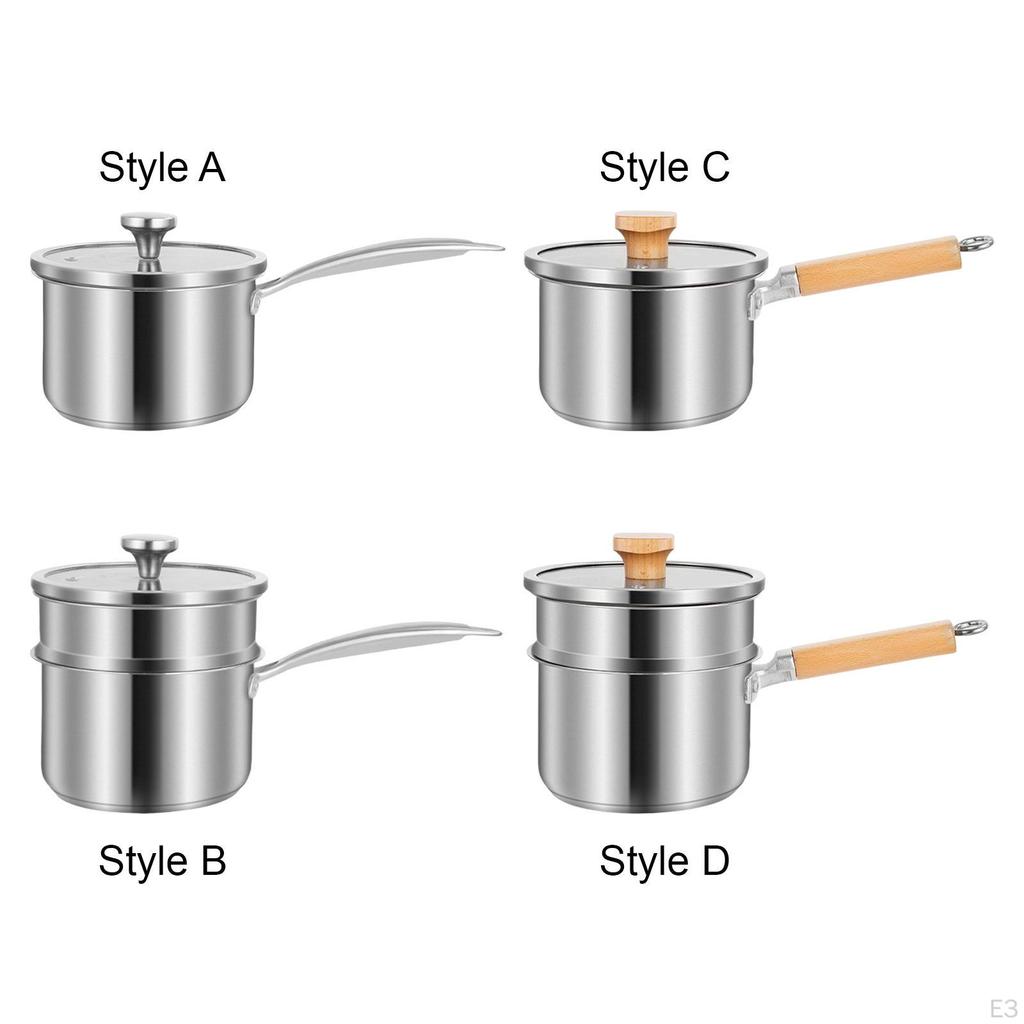 10cm Small Pot ,Multipurpose Universal with Lid ,Milk Pan, Long Handle Thickened Sauce Pan ,Cooking