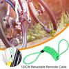 Disc Brake Lock Reminder Cable 120CM Retractable Steel Wire Bright Color Motorcycle Mountain Bike Anti-Theft Lock Warming Rope Bicycle