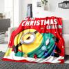 1Pc Christmas Minions Fabric Blanket Soft Throw Blanket For Home Bedroom Bed Sofa Travel Office Solid Christmas Blanket