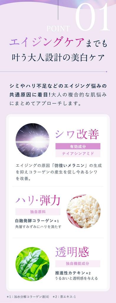 Attenir Dress Snow 2-Week Trial Set (Facial Cleanser, Toner, Emulsion, Night Cream) Quasi-drug (Whitening/Penetration/Clearness/Anti-Wrinkle) Skincare