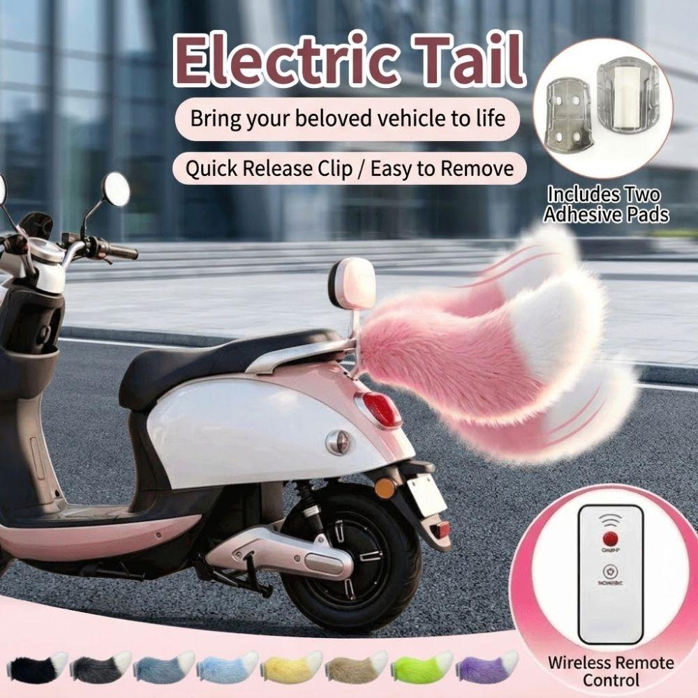 Fluffy Car Wagging Moving Tail Rechargeable Motorcycle Tail Ornament All Vehicles