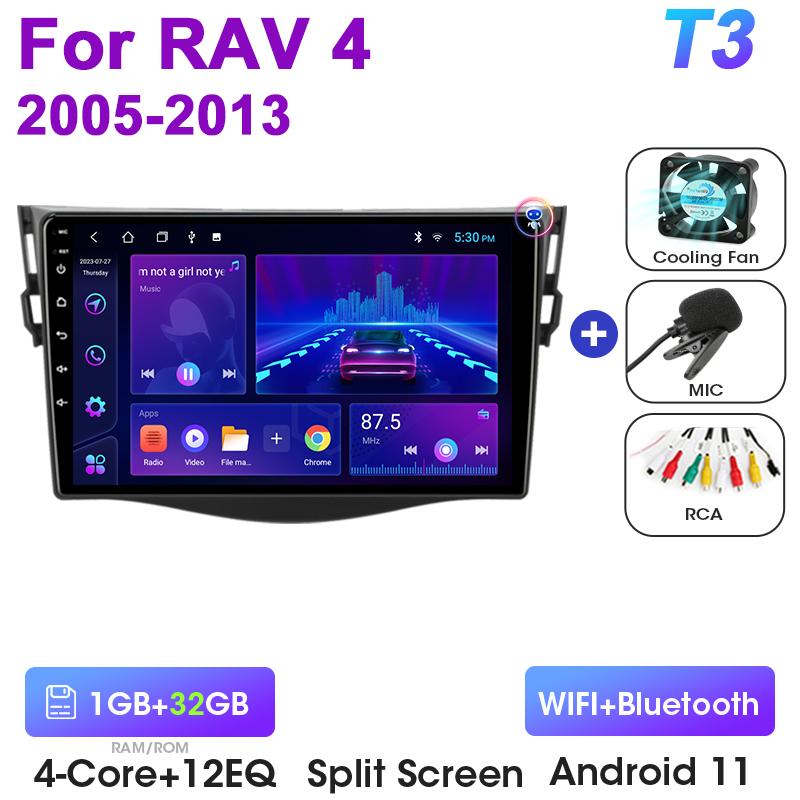 2 Din Android 12 Car Radio For Toyota RAV4 Rav 4 2005-2013 Multimedia Video Player GPS 4G Carplay Auto Stereo RDS IPS Head Unit