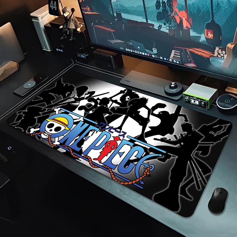 Anime Logo Mouse Pad One Piece Gaming Extended MousePads Durable Anti-Fray Mousepad Game Computer MausePad Rubber Keyboard Pad