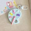 Keychain Pendant Artist Palette Brush Design Keychain Pendant with Metal Lobster Buckles Bags Keys Backpacks Keyring