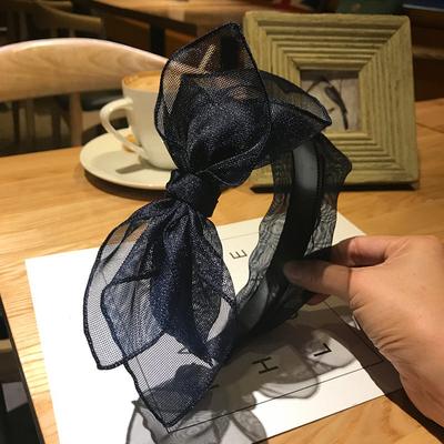 Koreanische Damen Netz-Haarbänder Geknoteter Haarreif Print Lippen Schleife Haaraccessoires für Mädchen Mode Damen Stirnbänder