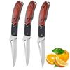 Stainless Steel Pocket Folding Knife Outdoor Fruit Knife with Non Slip Handle Portable Multifunctional Small Camping Knife
