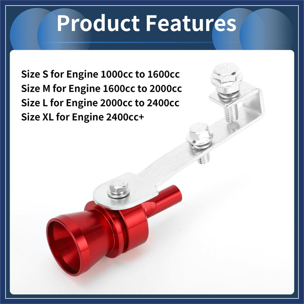 ARISELIFT Turbo Sound Muffler Whistle Sports Car Sound Reproduction Displacement