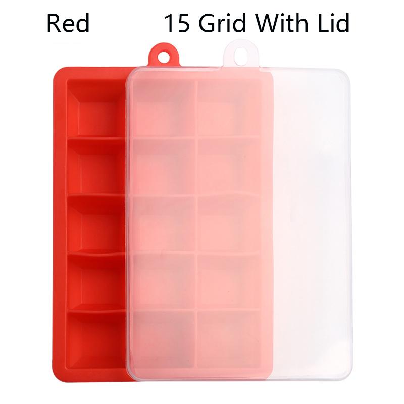 24 Grids Ice Tray Mold Food Grade Silicone Ice Tray with Lid Ice Cube Mold Drinks Whiskey Cocktails Tools Ice Mold Trays Lids