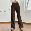 Women's Casual Fashion Solid Color Elastic Waist Drawstring Workwear Wide Leg Pants With Pockets