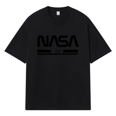 2026 NASA 1987 Printed Graphic Streetwear Y2k Harajuku Clothes 100% Cotton T Shirt Casual Oversized Summer Men T-shirt
