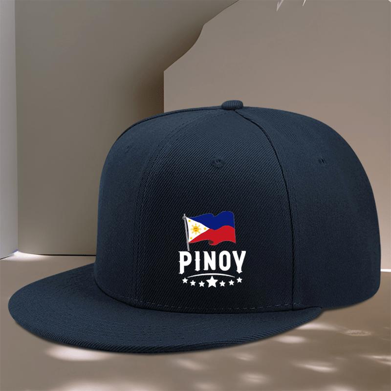 Pinoy Filipino Flag Graphic Baseball Cap Unisex Polyester Streetwear Snapback Hat Casual