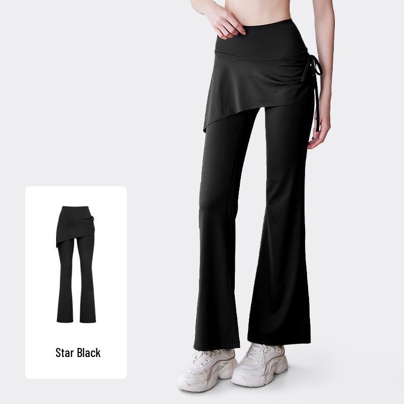 

Юбка-брюки для йоги из двух частей с контролем живота, высокой талией и плиссированной защитной планкой от смущения для женщин Small