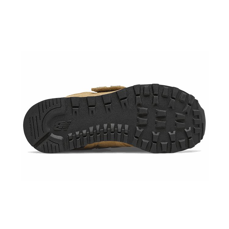 New Balance Shock Absorbing Durable Low Top Kids Running Shoes Kids Running Shoes Brown Yellow PV574BF1