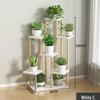 Iron Art Flower Stand with Wheels, Multi-tiered for Indoor/Outdoor Balcony Use