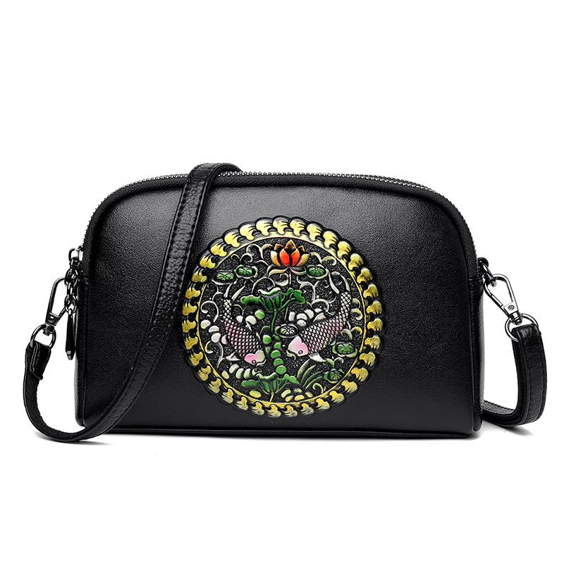 

Middle Aged and Elderly Mothers Small Bags, Women s Casual and Versatile Western Style, Chinese Ethnic Style Single Shoulder Diagonal Cross Bag чорний