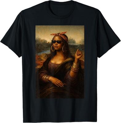 Black History Month African American Woman Black Mona Lisa TShirt Unisex T-Shirt