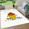 Hey Duggee Flannel Pattern Square Carpet,Area Rug,Carpet Rug for Living Room Bedroom Sofa Playroom Decor,Non-slip Floor Mat