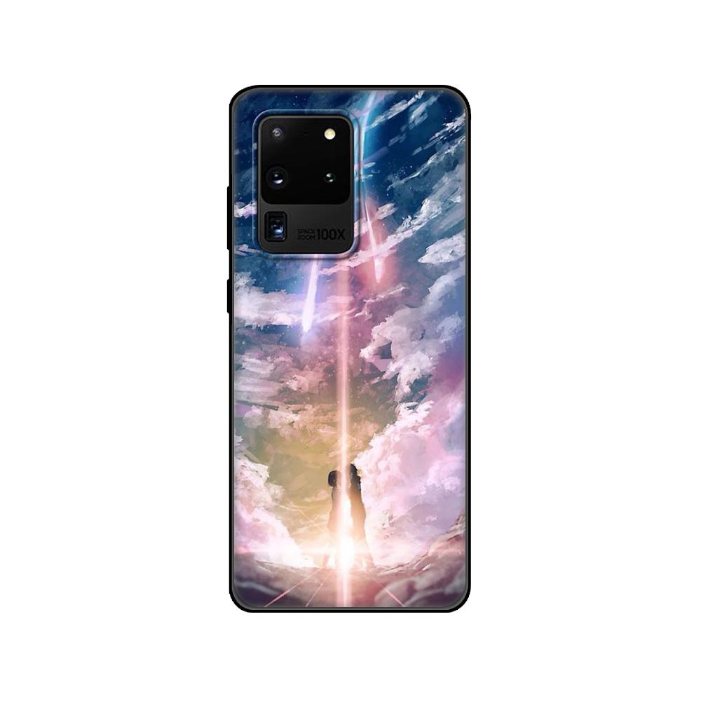 Black tpu Case For Samsung galaxy S20 /S20 PLUS/S20 ultra/S20+ /S20FE back cover Your Name