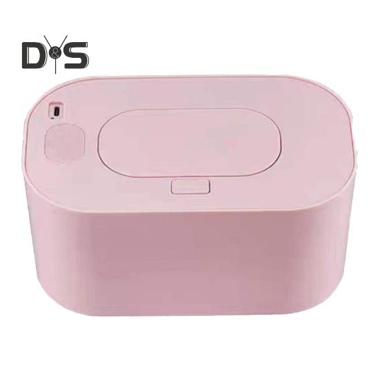 

Портативный подогреватель детских салфеток с механическим цифровым дисплеем, регулируемой температурой, большой емкостью, для путешествий и дома, USB-диспенсер для влажных салфеток, нагреватель A розовый