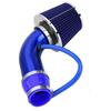 76mm 3 Inch Universal Car Cold Air Intake Filter Aluminum Induction Hose Pipe Kit Blue