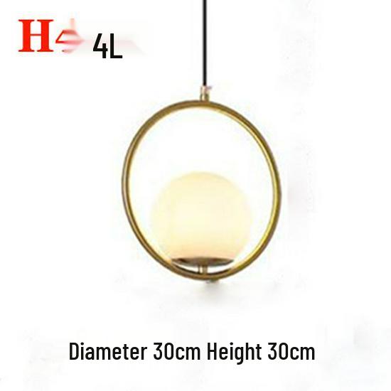 Nordic Gold Single Pendant Light for Bedroom, Bar, Café, or Shop