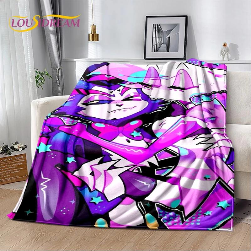2026 H-Hazbin Hotel Charlie Cartoon Soft Blanket,Soft Throw Blanket for Home Bedroom Bed Sofa Picnic Travel Cover Child Gift