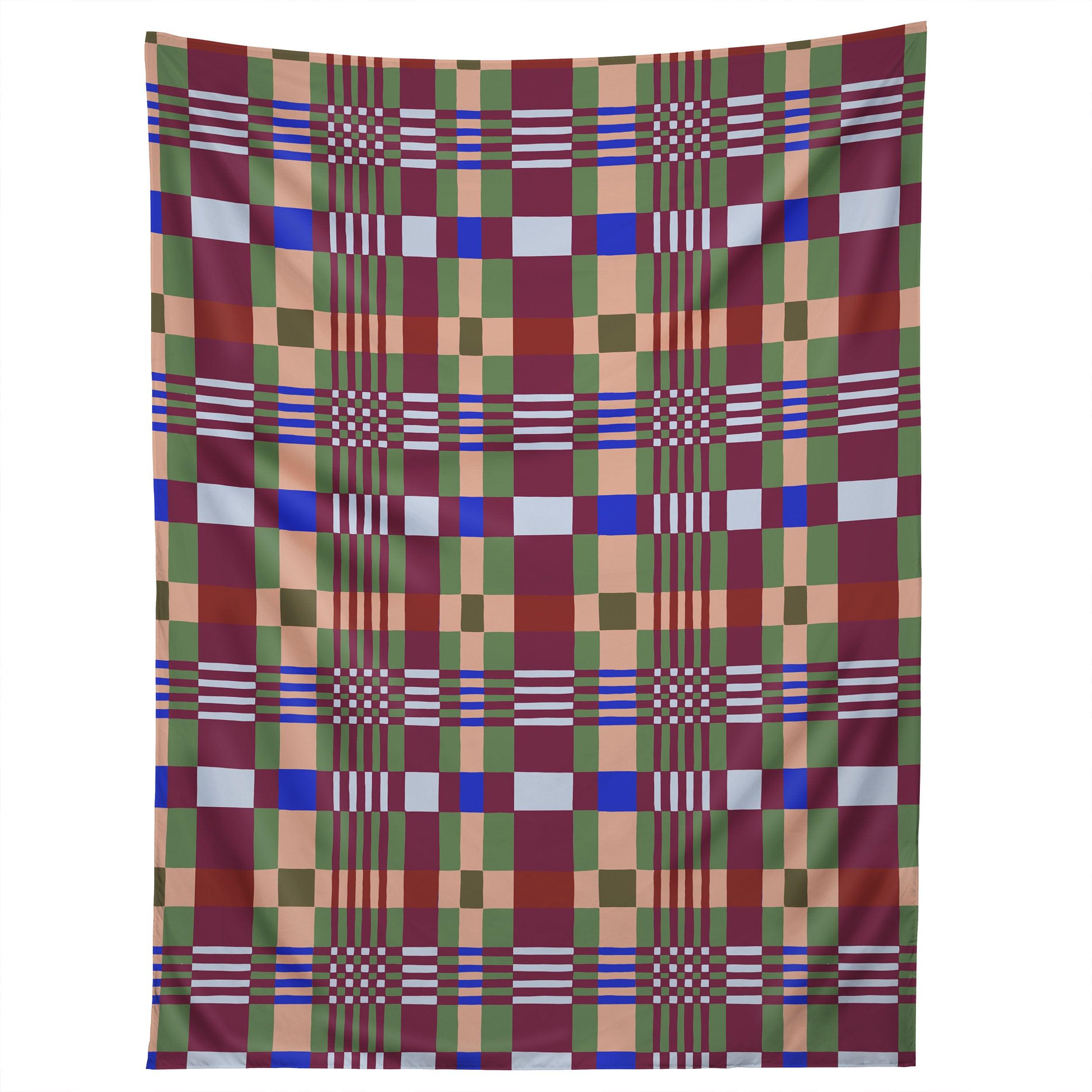 NATURAL HAZE CHECK tapestry 75x100