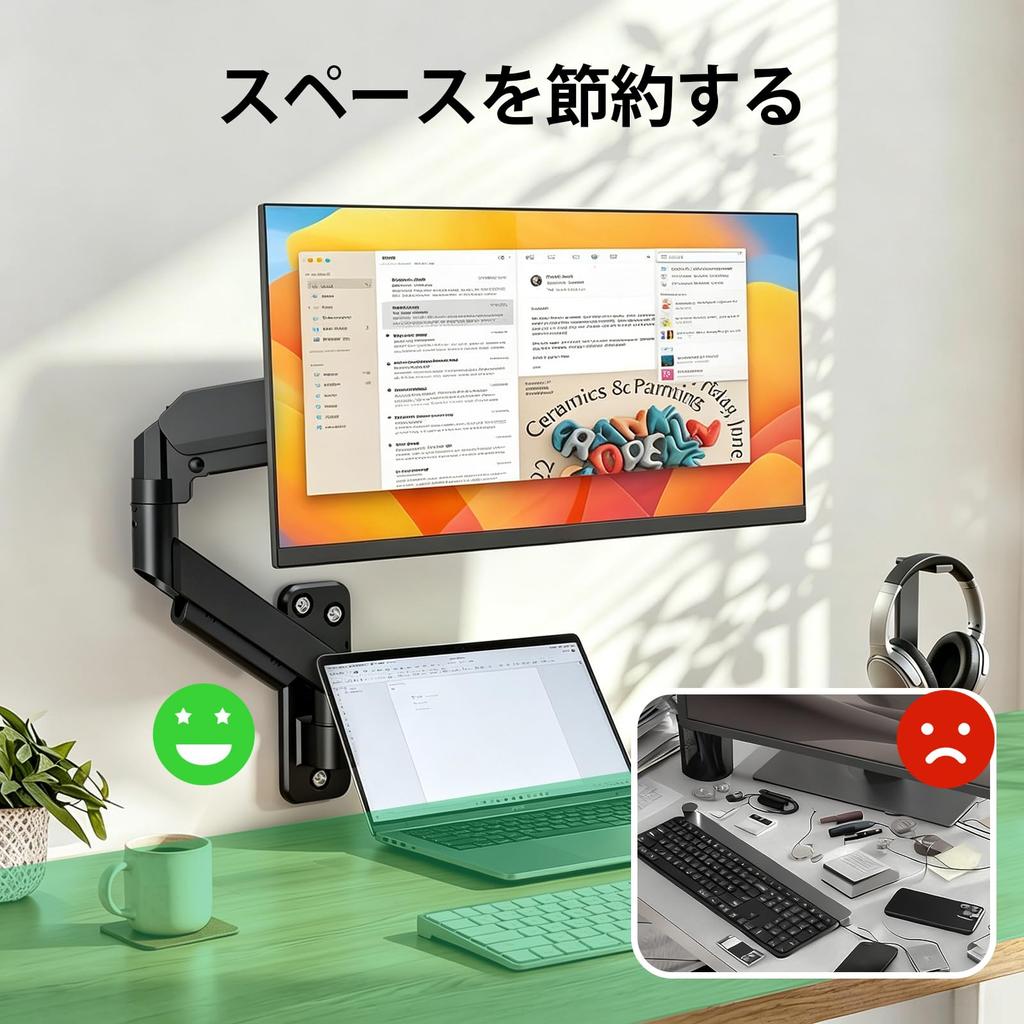 Hemudu PC Monitor Wall Supports Weights of VESA Suitable for Inch Arm, Mount, Approx. 2-10kg, 75x75mm/100x100mm, 17-32 Monitors.