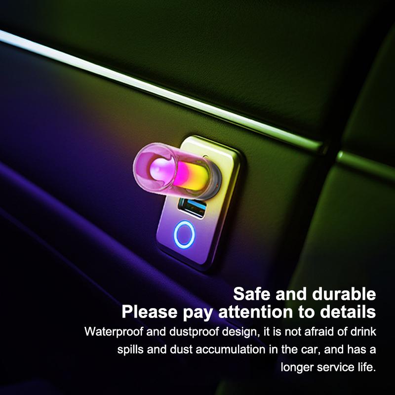 Car Interior USB LED RGB Night Light 5V Candle Style Bulb Retro Design for Camping and Travel
