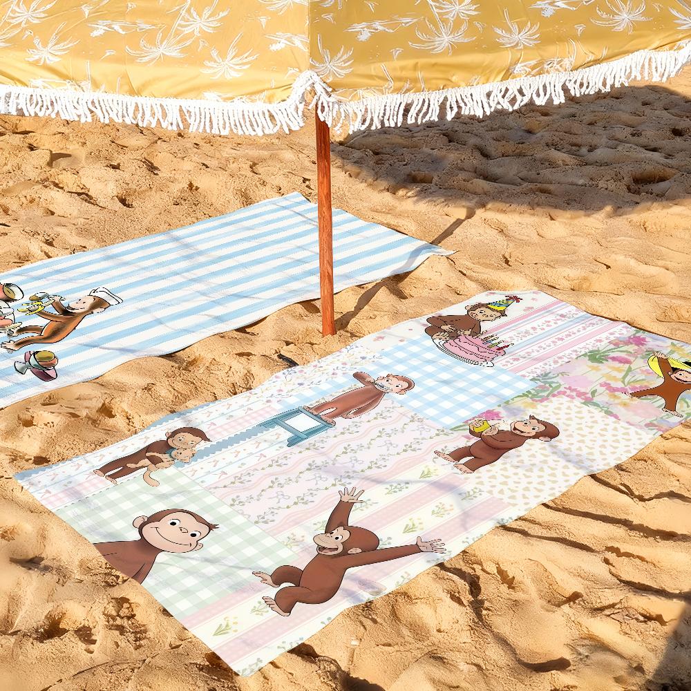 Cartoon C-Curious G-George Towel Quick Drying Beach Towels Are Suitable For Swimming Pools Camping Yoga And The Gym