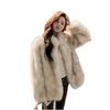 New Imitation Fox Fur Coat Women's Winter Stand-up Collar Looking Thin Imitation Mink Fur Coat Celebrity Style