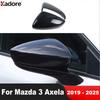 For Mazda 3 Axela BP - 2024 2025 Carbon Fiber Car Rearview Mirror Cover Trim Side Wing Mirror Cap Overlay Accessories