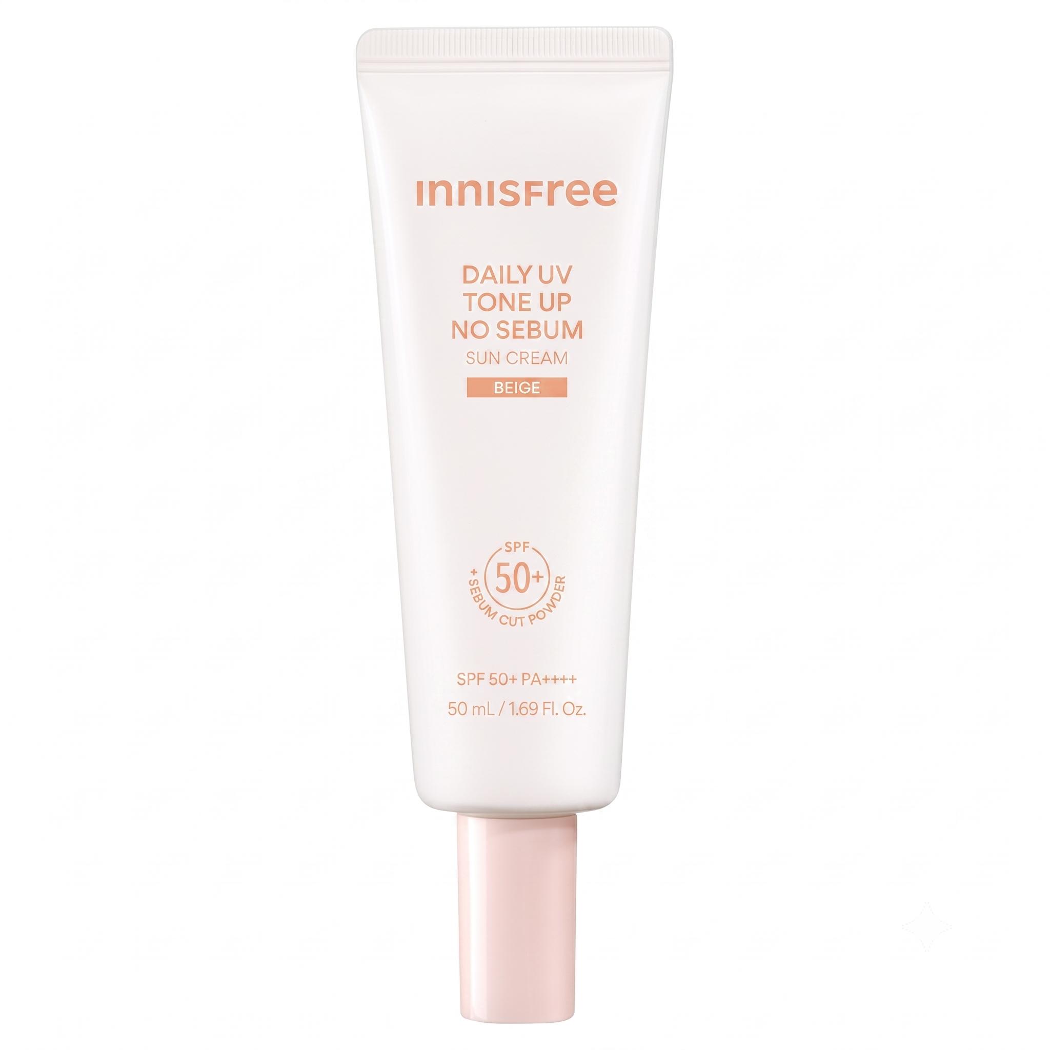 innisfree Daily UV Tone Up No Sebum Sun Cream Beige SPF50+ PA++++  50mL 50mL