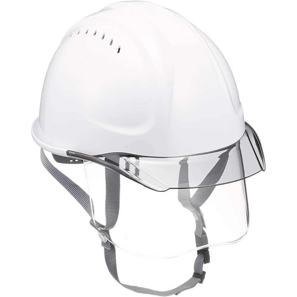 DIC Plastic Shielded Helmet with Ventilation Aero Mesh SYA-CSV-SFE4M-M2 White/Smoke