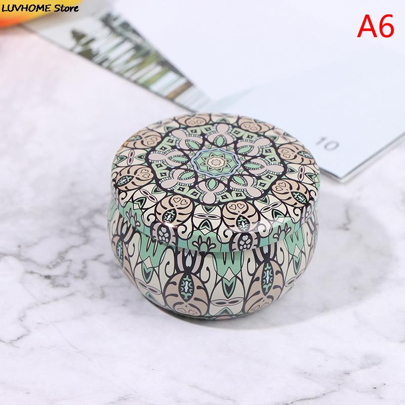 Retro Luxury Candle Jars Holder Storage Case Empty Tin Box Round Container with Lid Small Diy Candle Making Wedding Sweet Gifts