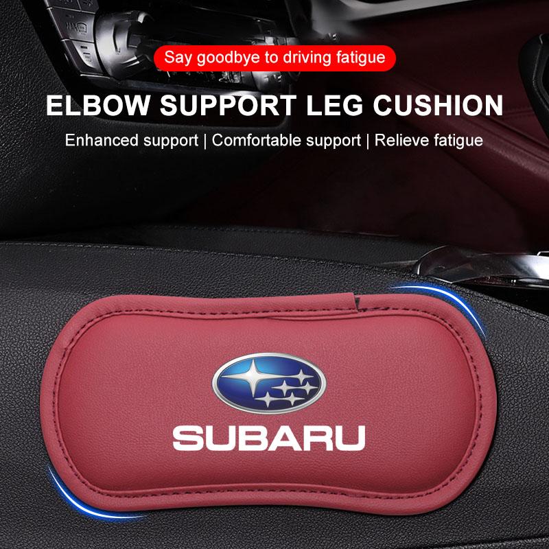 Bil Läder Knäskydd Kudde Kudde Lårstöd Kollisionsskydd För Subaru XV BRZ WRX STI Forester Ascent Impreza Legacy Outback Levorg