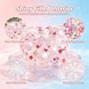 Natale Spremibile Rimbalzo Lento Morbido TPR Fidget Fiocco di Neve Incastonato Glitter e Design a Bolle Anti-Ansia Adulti
