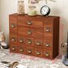 Wood Drawer Type Storage Box Vintage Desk Organizer Boxes Accessory Stash Office Organizing Cases Cosmetics Storage Container
