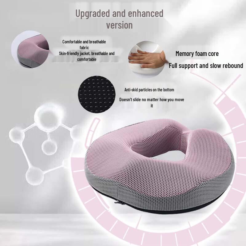 Therapeutic Memory Foam Seat Cushion for Hemorrhoid & Tailbone Relief