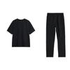 Li-Ning Comfortable Hand-Painted Pattern Printed Round Neck Casual Sports Suit Men suit AHSU713-1+AYKT413-1