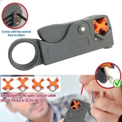 1/2/3 buc cablu coaxial rotativ stripper tăietor instrument reglabil adâncime de tăiere design compact portabil cablu coaxial stripper tăietor de sârmă