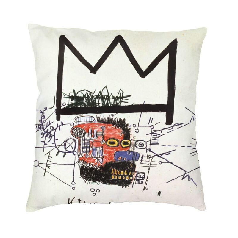 Basquiats New York Street Graffiti Cushion Cover 60x60cm Polyester Throw Pillow Case for Sofa Square Pillowcase Home Decorative