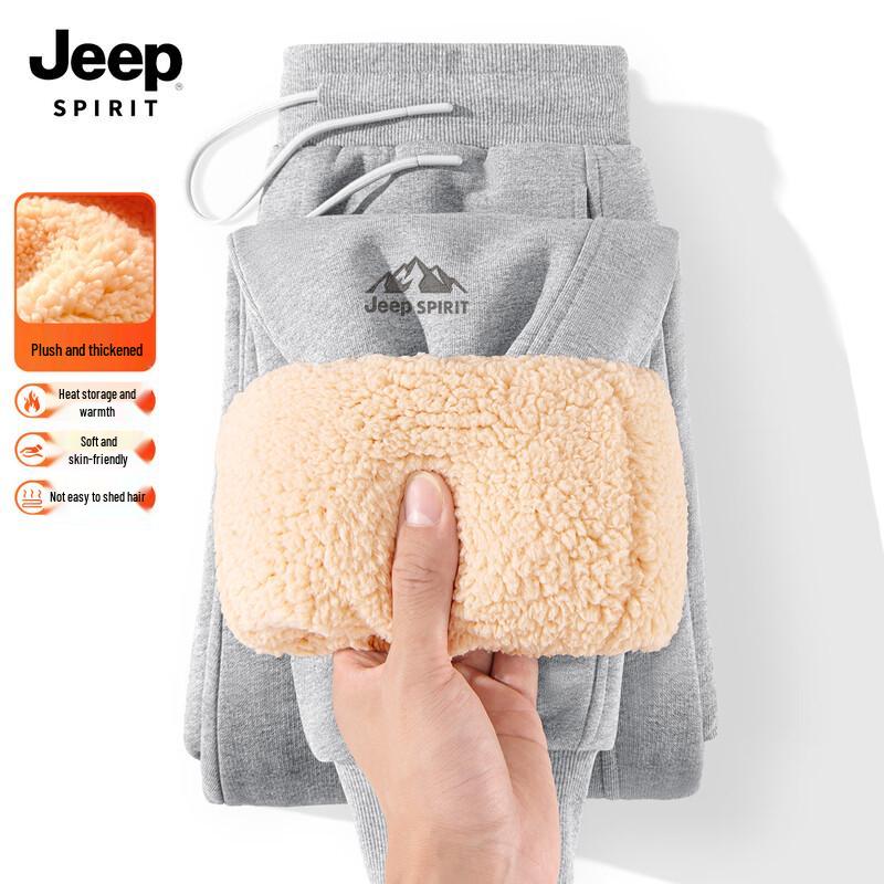 JEEP SPIRIT Men's 2025 Loose Fit Fleece Sweatpants