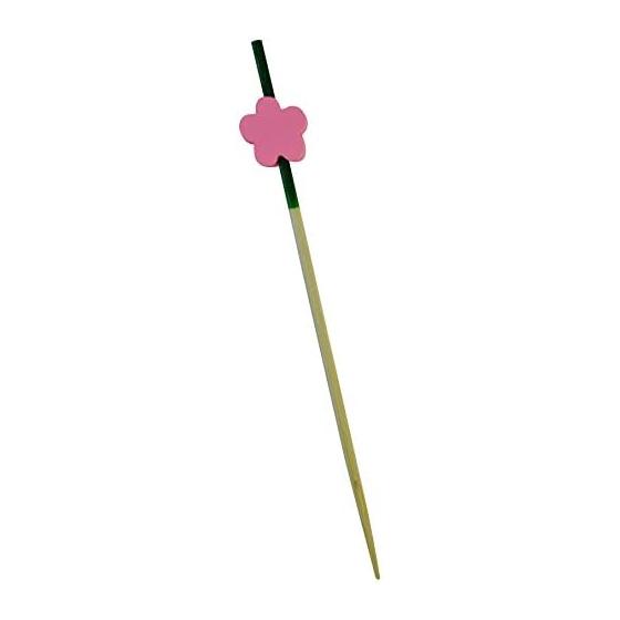 Professional Kanzashi Skewers 9cm Sakura - Approx. 100 Pcs - For Japanese Cuisine Presentation - Long Skewers (Approx. 9cm) Designed As Kanzashi