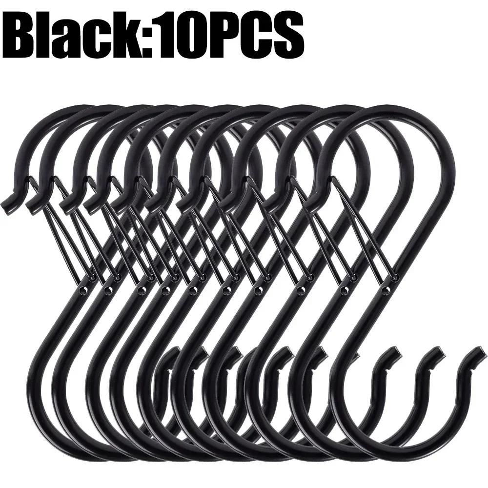 S-Shape Hook Stainless Steel Clothes Bags Towels Hanging Rack Multi-function Kitchen Bedroom S Hooks Home Storage Organizer